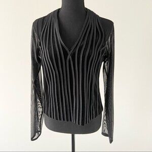 Vintage Concepts Conrad C Velvet Lace Mixed  Media Top